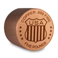 5 Pound Cylinder Morgan Copper Bar (New)