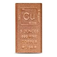 5 oz Elemental Copper Bullion Bar (New)