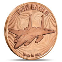 1 oz F-15 Eagle Copper Round (New)