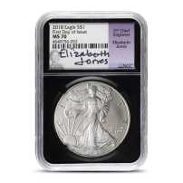 1 oz American Silver Eagle Coin MS70 (Random Year, Varied Signature/Label, PCGS or NGC)