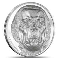 2023 2 oz Proof Cook Islands Silver Striking Heads The Vexed Man Coin