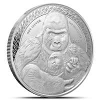 2023 1 oz Congo Silver Silverback Gorilla Coin (Proof-Like)