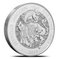 2024 10 oz British Silver Tudor Beasts Seymour Unicorn Coin (BU)