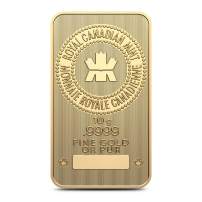 10 Gram (RCM) Royal Canadian Mint Gold Bar (New w/ Assay)