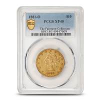 1881-O $10 Liberty Gold Eagle Coin PCGS XF40 (Fairmont Collection)