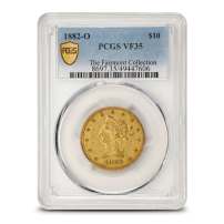 1882-O $10 Liberty Gold Eagle Coin PCGS VF35 (Fairmont Collection)