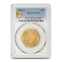 1894-O $10 Liberty Gold Eagle Coin PCGS AU58 (Fairmont Collection)