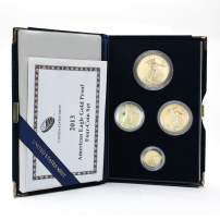 2013 4-Coin Proof American Gold Eagle Set (Box + CoA)