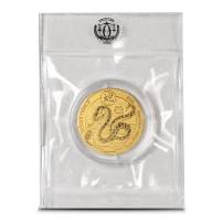 2025 1/12 oz Rwandan Gold Lunar Snake Coin (BU w/ CoA)
