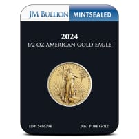 2024 1/2 oz American Gold Eagle Coin (MintSealed, BU)