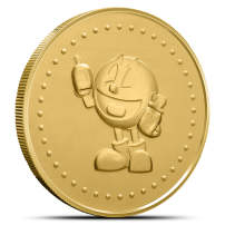 1 oz PAC-MAN Game Token Gold Round (BU)