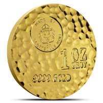 1 oz Scottsdale Tombstone Hammered Gold Round (New w/ CoA)