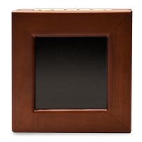Large Air-Tite Capsule 5x5 Glass Top Teak Wooden Display Box