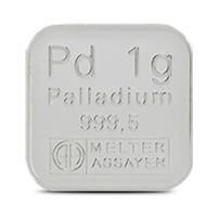 1 Gram Argor-Heraeus Palladium Bar (New w/ Assay)