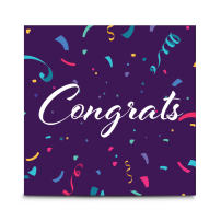 Purple Congrats Confetti