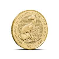 2025 1/4 oz British Gold Tudor Beasts Greyhound of Richmond Coin (BU)