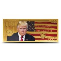 2025 100 Milligram Aurum Trump Presidential Bill Gold Note (New, White House Reverse)