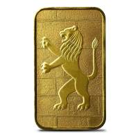 2.5 Gram The Holy Land Mint Lion of Judah Gold Bar (New w/ Assay)