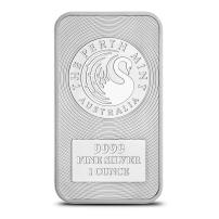 1 oz Australian Silver Kangaroo Perth Mint Bar (New)