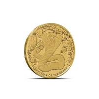 2025 1/10 oz Proof Pitcairn Islands Gold Lunar Year of the Snake Coin (Box + CoA)