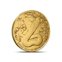 2025 1/4 oz Pitcairn Islands Gold Lunar Year of the Snake Coin (BU)