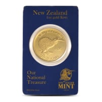 1 oz New Zealand Gold Kiwi Round (Random Year, BU w/ Assay)