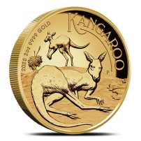 2025 2 oz Proof Australian Gold Kangaroo Coin (High Relief)