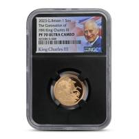 2023 Proof Great Britain Gold Coronation of King Charles III Sovereign PF/PR70 (PCGS or NGC, Varied Label)
