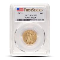 2025 1/4 oz American Gold Eagle Coin PCGS MS70 FS