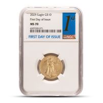 2025 1/4 oz American Gold Eagle Coin NGC MS70 FDOI