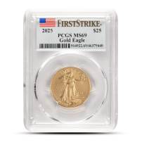 2025 1/2 oz American Gold Eagle Coin PCGS MS69 FS