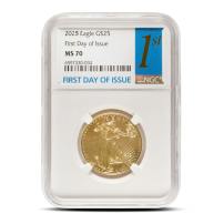 2025 1/2 oz American Gold Eagle Coin NGC MS70 FDOI