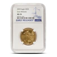 2025 1/2 oz American Gold Eagle Coin NGC MS70 ER