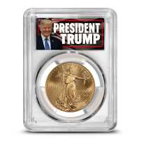 2025 1 oz American Gold Eagle Coin PCGS MS70 (Trump JM Bullion Label)