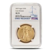 2025 1 oz American Gold Eagle Coin NGC MS70 ER
