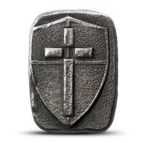 1 oz MK Barz Holy Cross Shield Silver Bar (New)