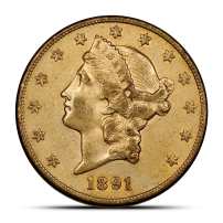 1891-S Pre-33 $20 Liberty Gold Double Eagle Coin (XF)