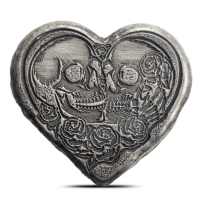 1 oz MK Barz Undying Love Heart Shaped Silver Bar (New)
