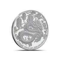 2024 1/4 oz Proof Pitcairn Islands Silver Lunar Year of the Dragon Coin (Box + CoA)
