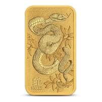 1 oz Perth Mint Lunar Year of the Snake Gold Bar (New)