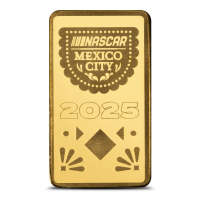 1 Gram NASCAR Mexico City Gold Bar (New w/ Assay)