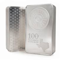 100 oz Texas Mint Silver Bar (New)