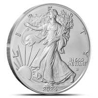 2024-W 1 oz Burnished American Silver Eagle Coin (Box + CoA)