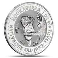 珍品　1993 Australian Kookaburra 1oz 銀貨 SCAUSKOOK193_4_obverse