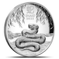 2025 1 oz Proof Australian Silver Lunar Snake Coin (High Relief)