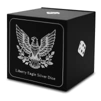 1 oz Antique Liberty Eagle Silver Dice (Box + CoA)