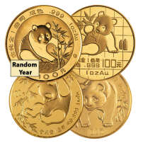 1 oz Chinese Gold Panda Coin (Random Year, Unsealed)