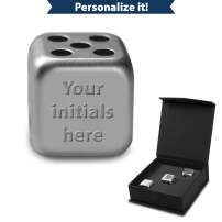 1 oz Engravable Silver Dice 3-Piece Set (New w/Gift Box)