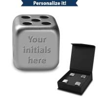 1 oz Engravable Silver Dice 4-Piece Set (New w/Gift Box)