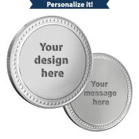 1/2 oz Design Your Own Engravable Silver Round (New w/ Gift Box)